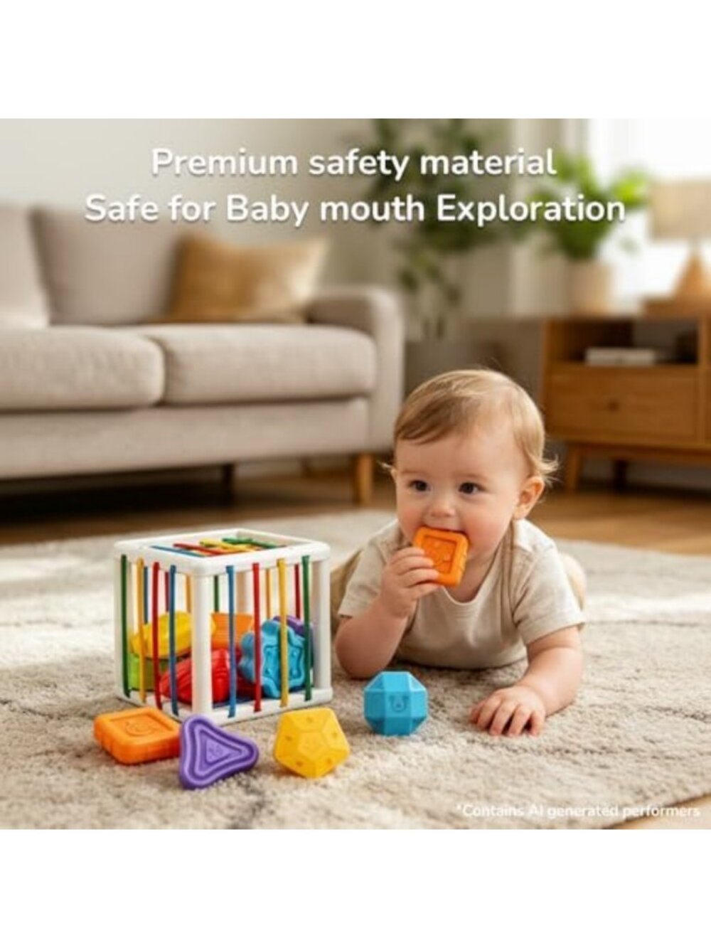 17PCS Montessori Educational Toys for 1 Year Olds, Stacking Cups & Shape Sorter - Picture 3 of 7